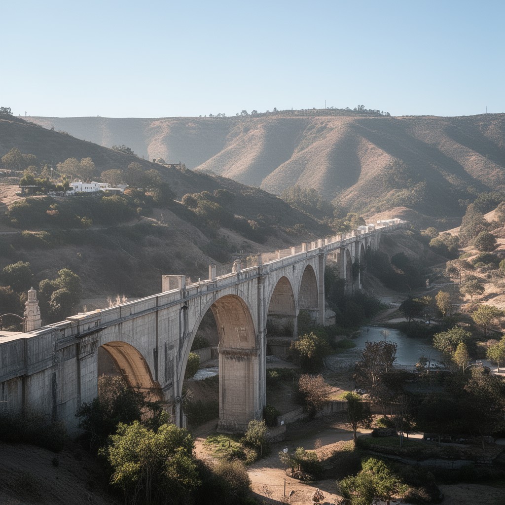 AI-generated illustration of Los Angeles Aqueduct