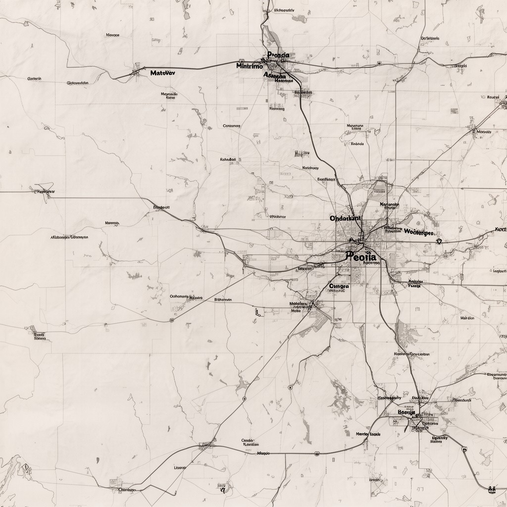 AI-generated illustration of Peoria metropolitan area