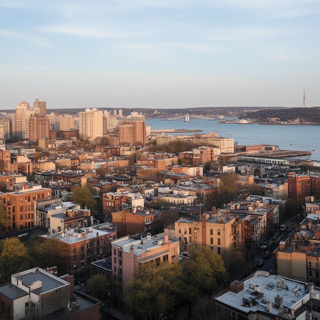 AI-generated illustration of New Rochelle, New York