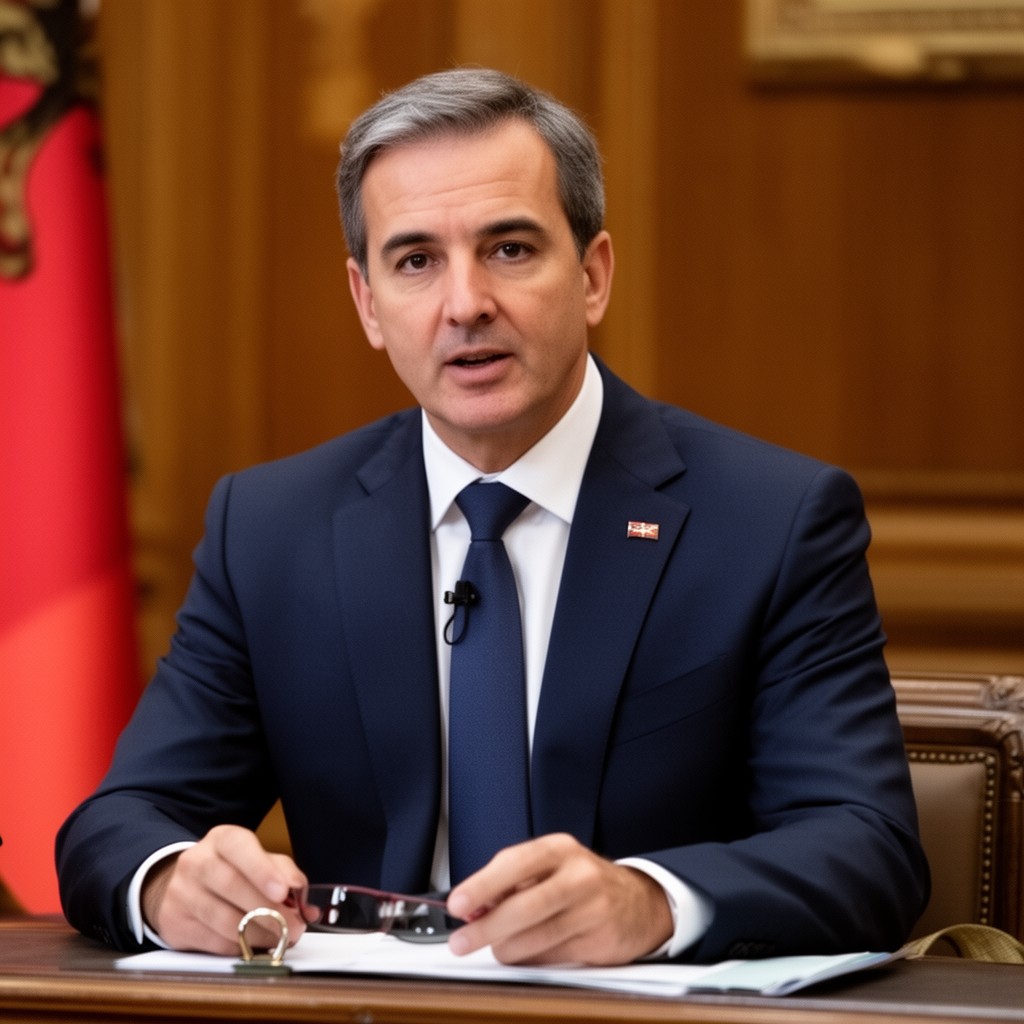AI-generated illustration of Prime Minister of Albania