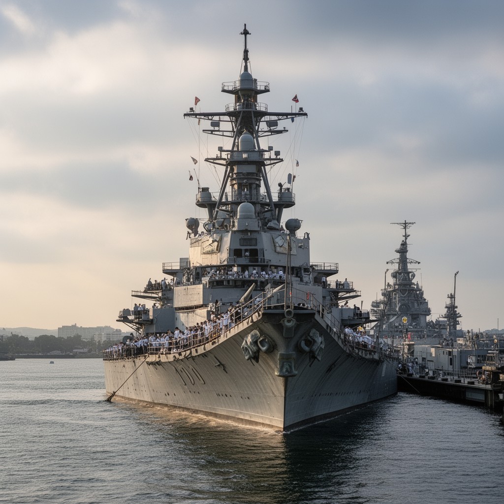 AI-generated illustration of USS Iowa