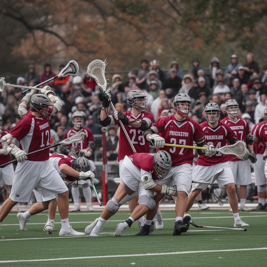 AI-generated illustration of Princeton Tigers men’s lacrosse