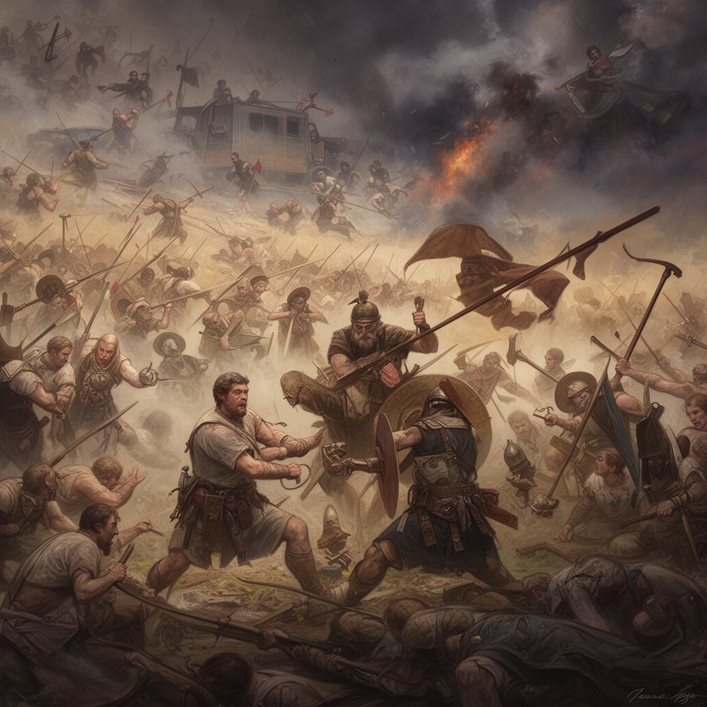 AI-generated illustration of Marcomannic Wars