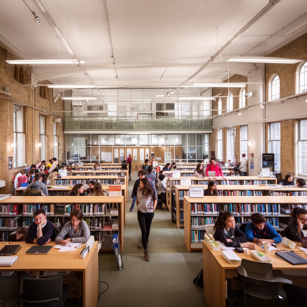 AI-generated illustration of Robinson Library