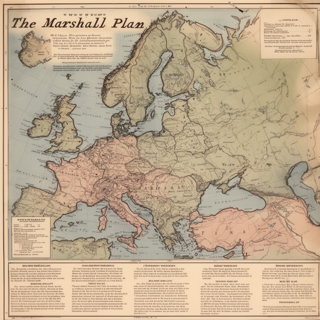 AI-generated illustration of Marshall Plan