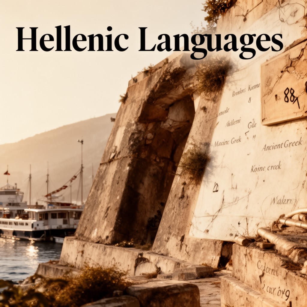 AI-generated illustration of Hellenic languages