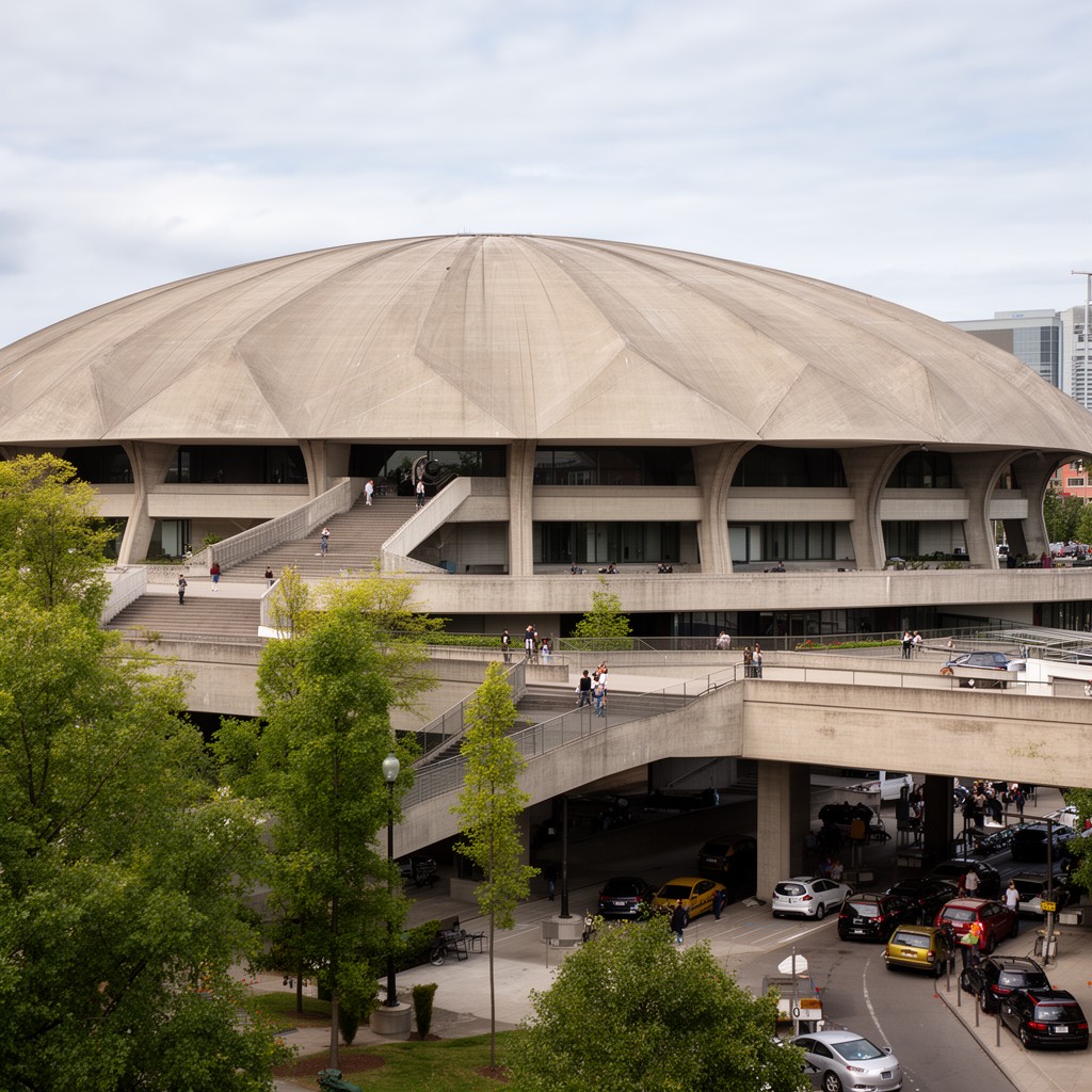 AI-generated illustration of Kresge Auditorium at MIT