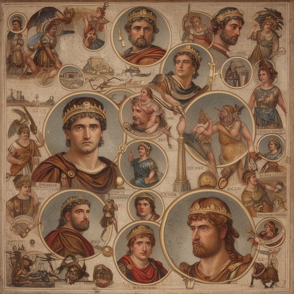 AI-generated illustration of Roman imperial iconography