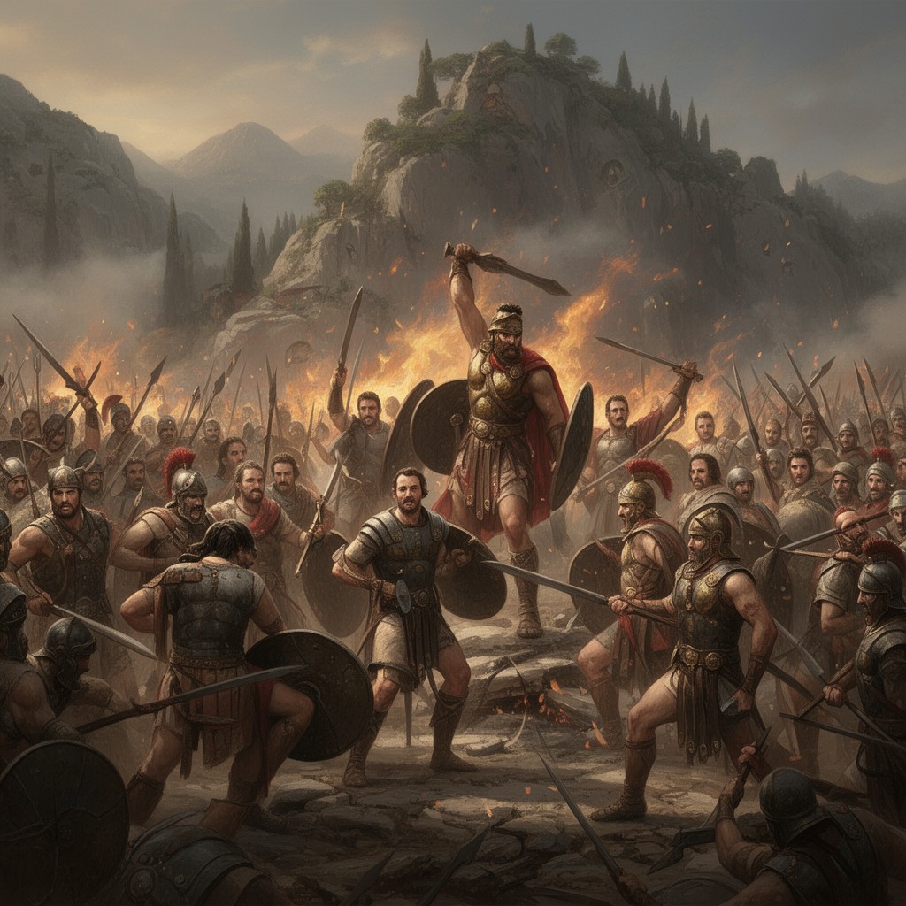 AI-generated illustration of Battle of Thermopylae