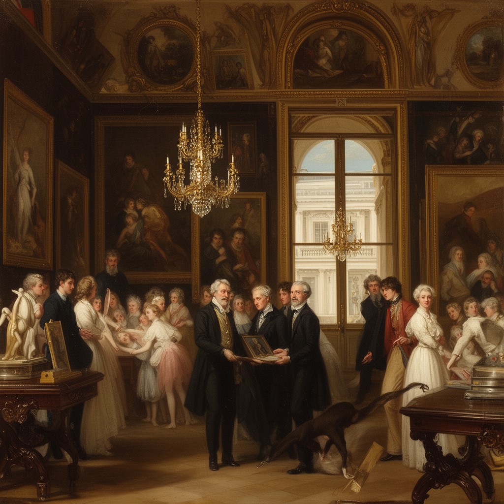 AI-generated illustration of Salon of 1814