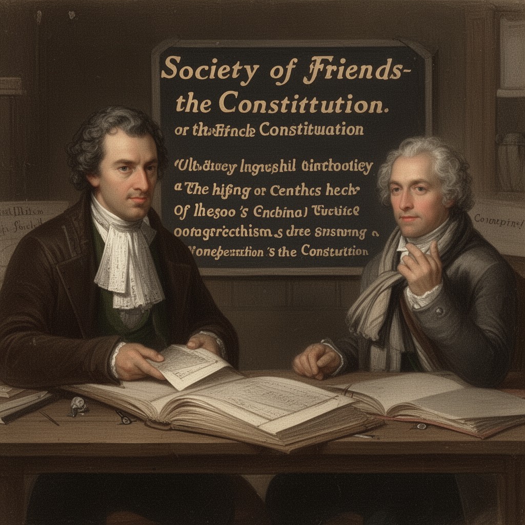 AI-generated illustration of Society of Friends of the Constitution