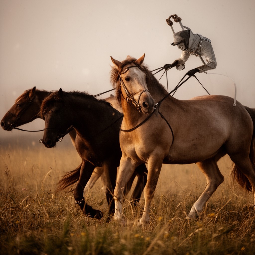 AI-generated illustration of On Horsemanship