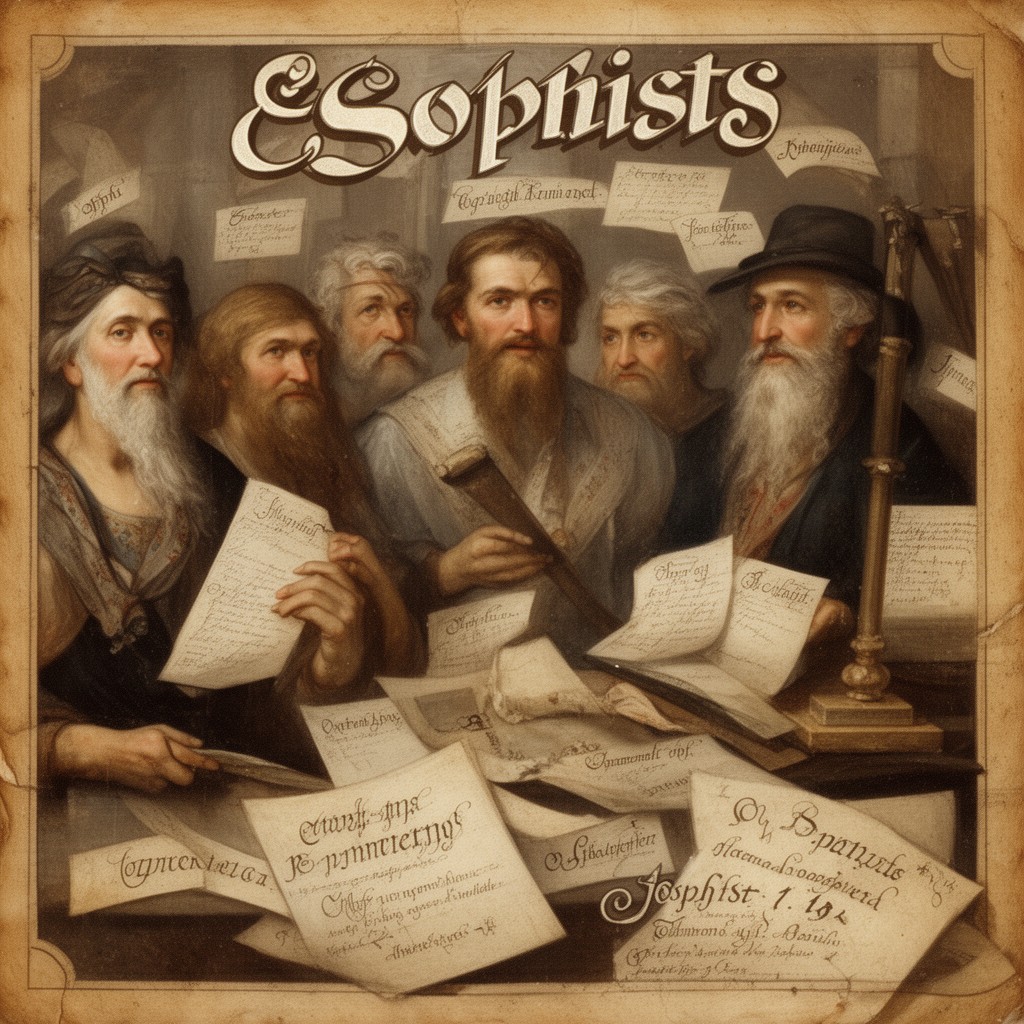 AI-generated illustration of Sophists