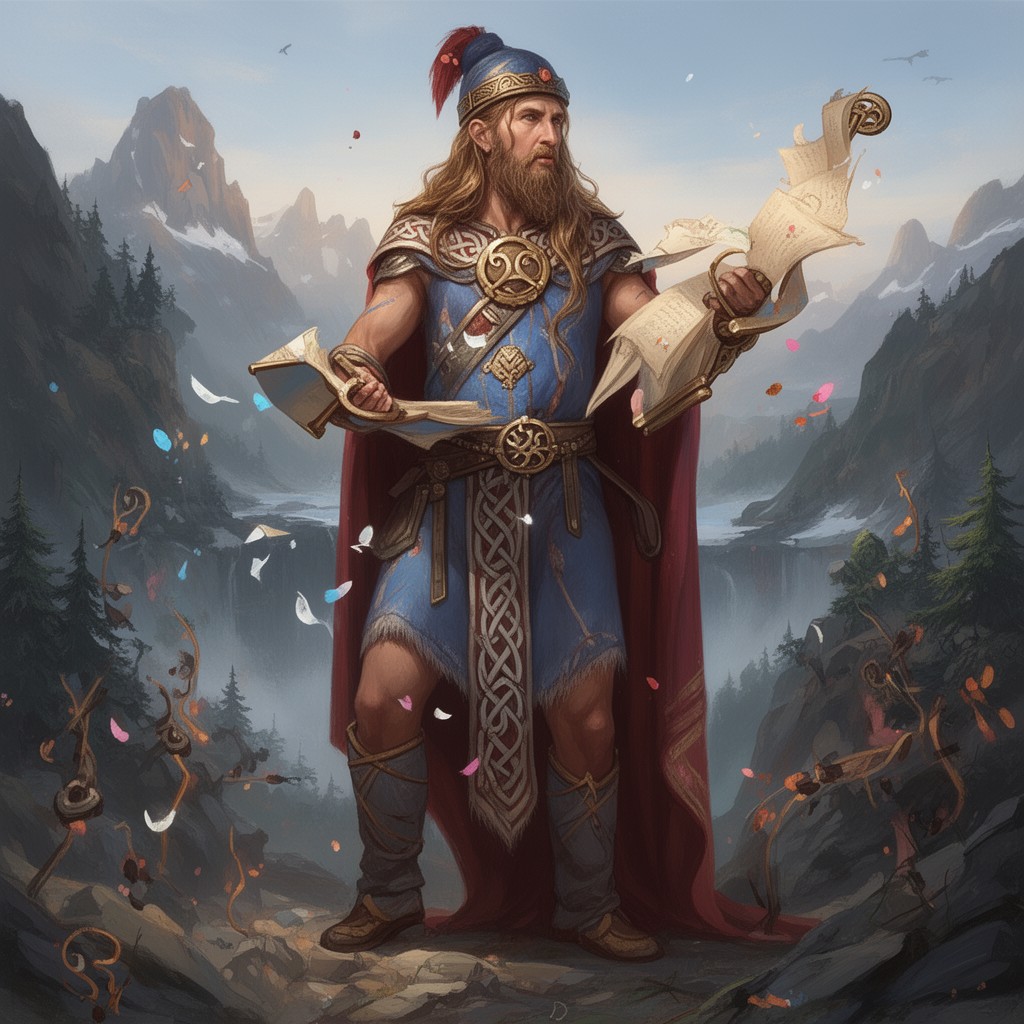 AI-generated illustration of Bragi