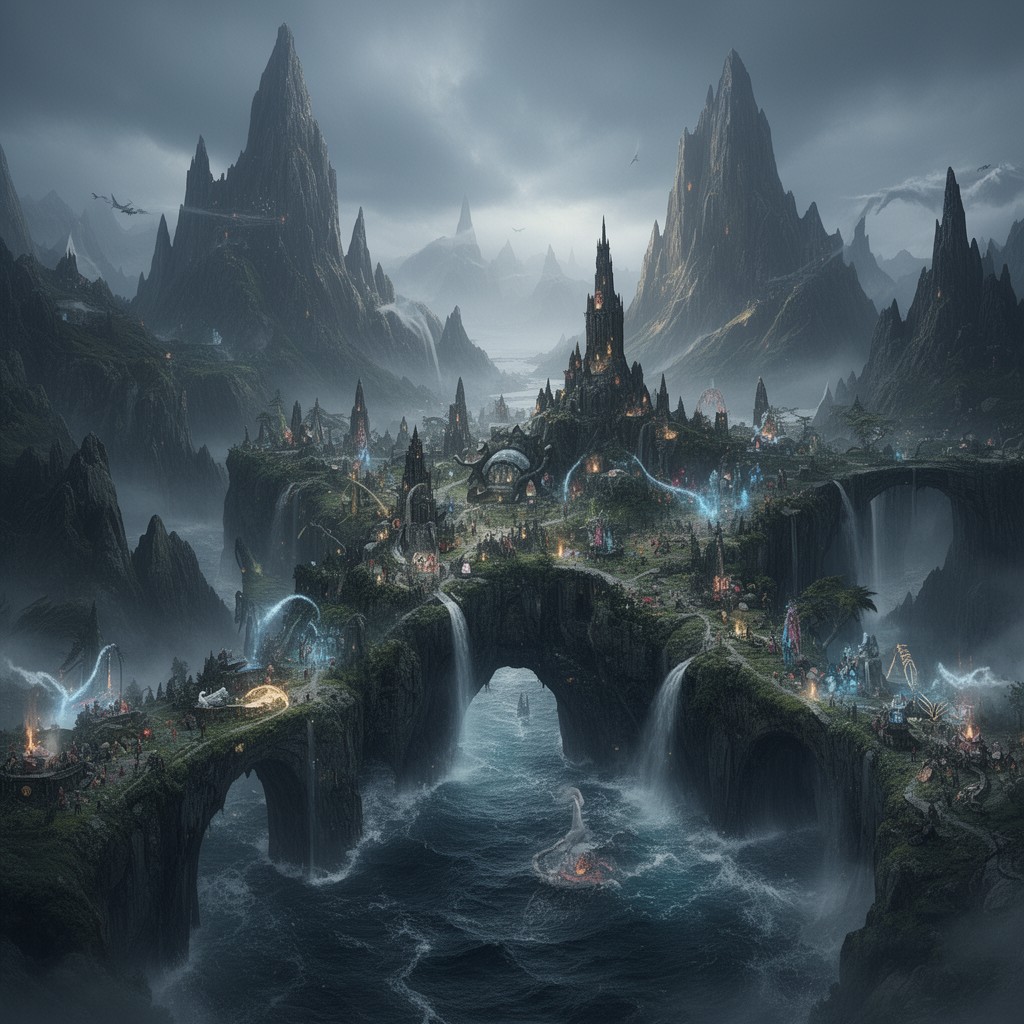 AI-generated illustration of Midgard
