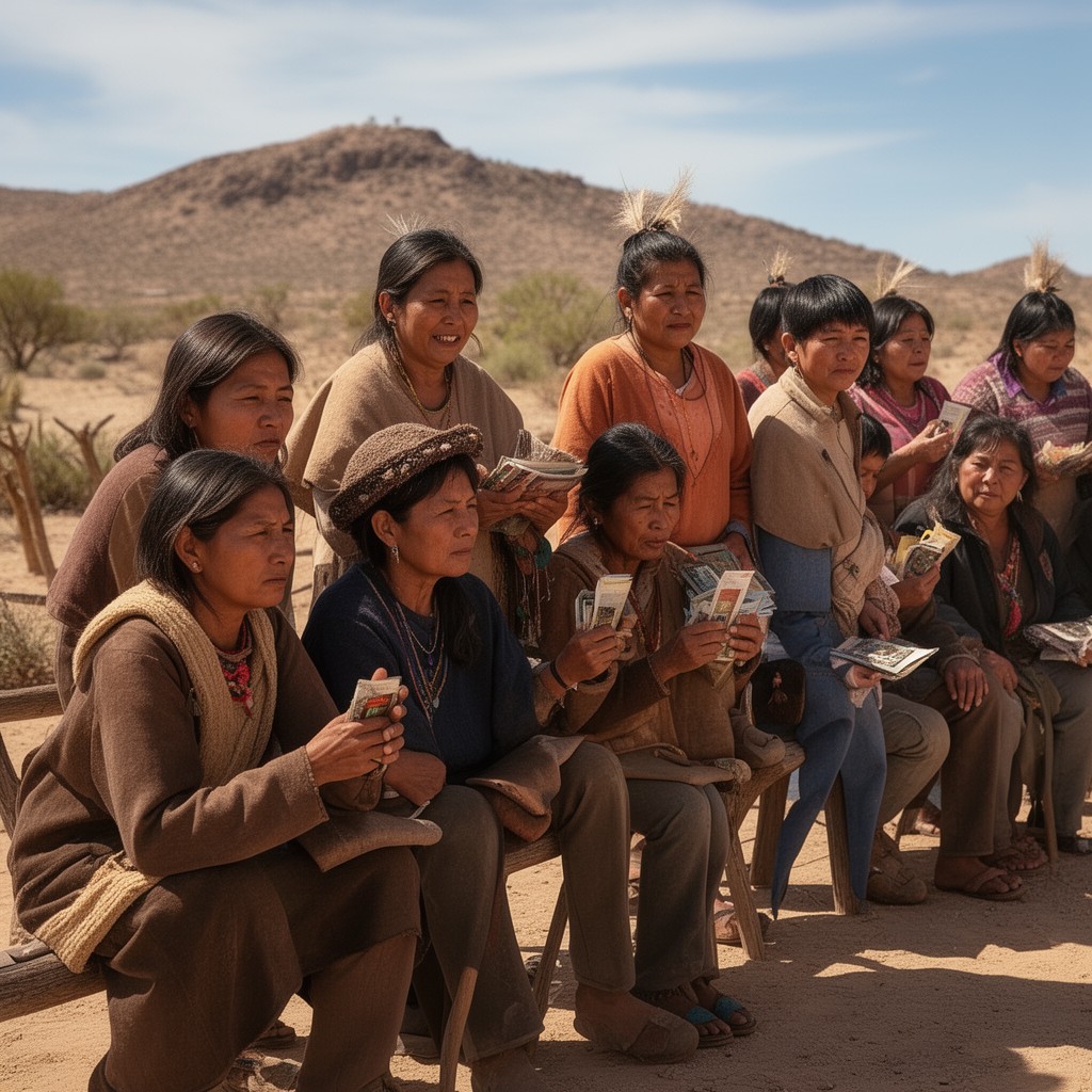 AI-generated illustration of Cochimí people