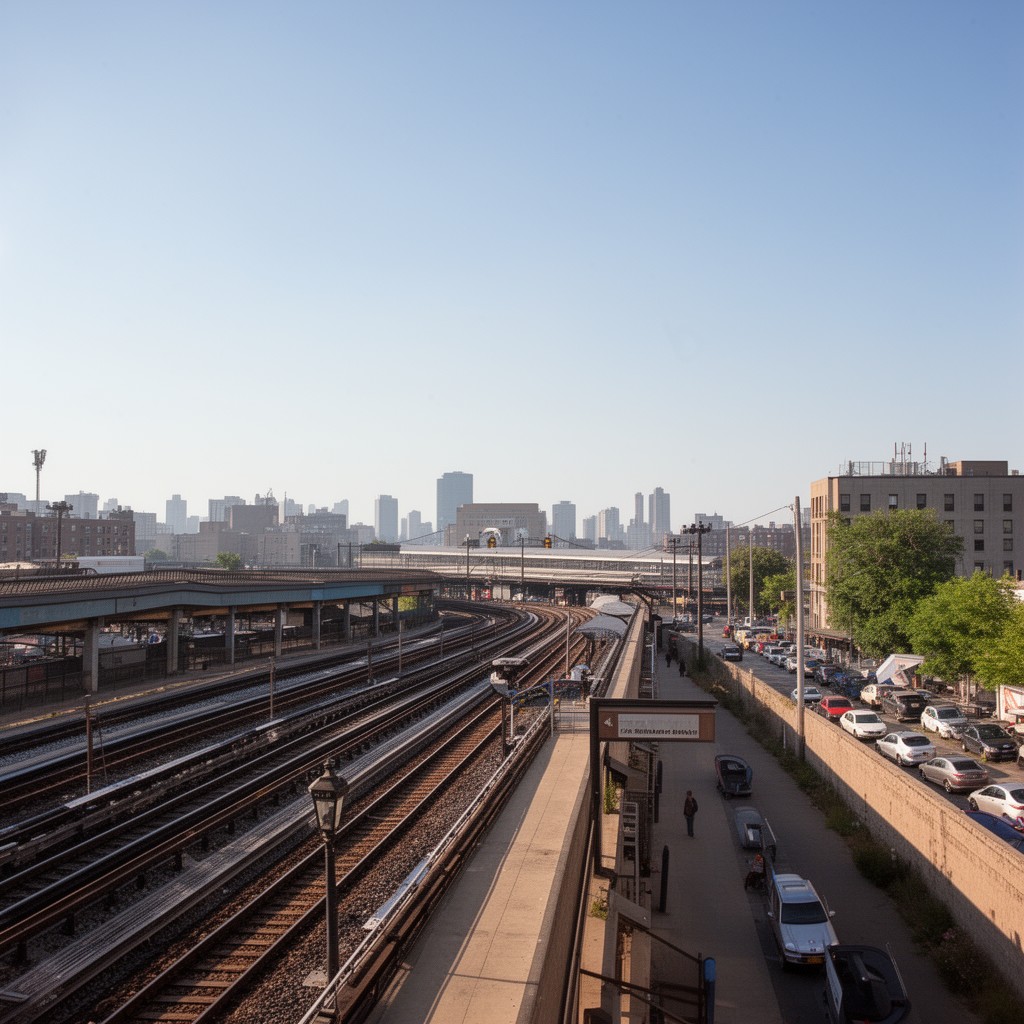 AI-generated illustration of LIRR Far Rockaway Branch