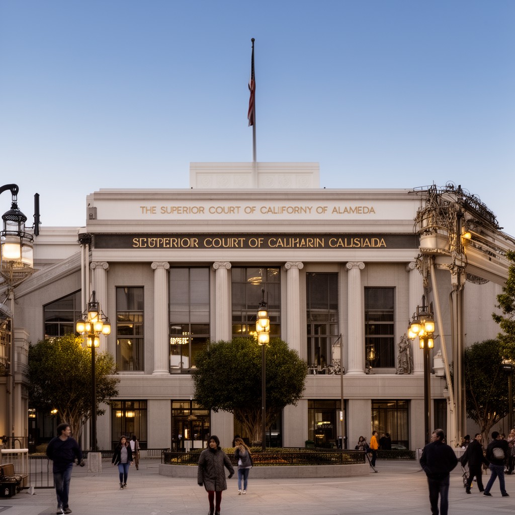 AI-generated illustration of Superior Court of California, County of Alameda