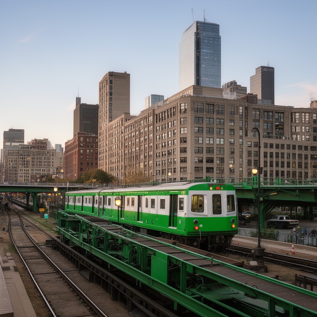 AI-generated illustration of CTA Green Line