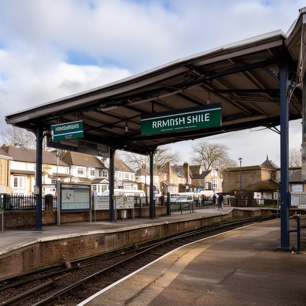 AI-generated illustration of Esher railway station