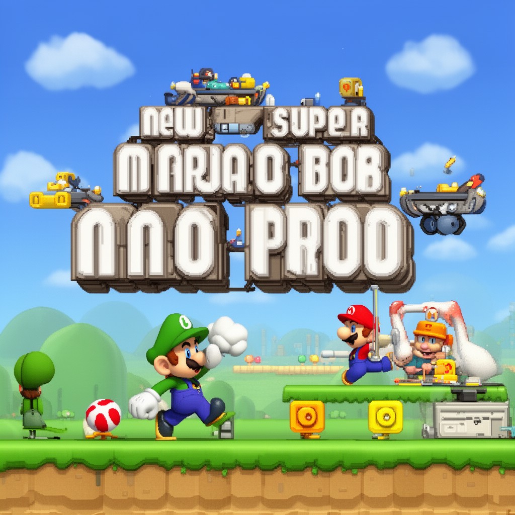 AI-generated illustration of New Super Mario Bros. U