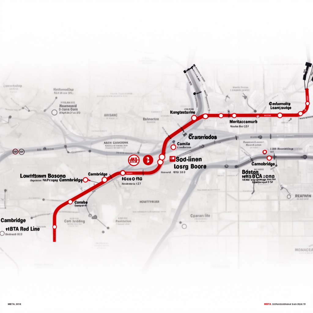 AI-generated illustration of MBTA Red Line