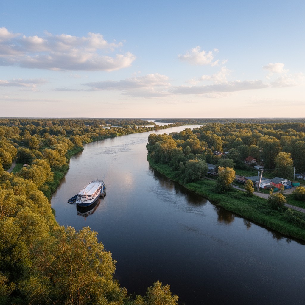 AI-generated illustration of Volkhov River