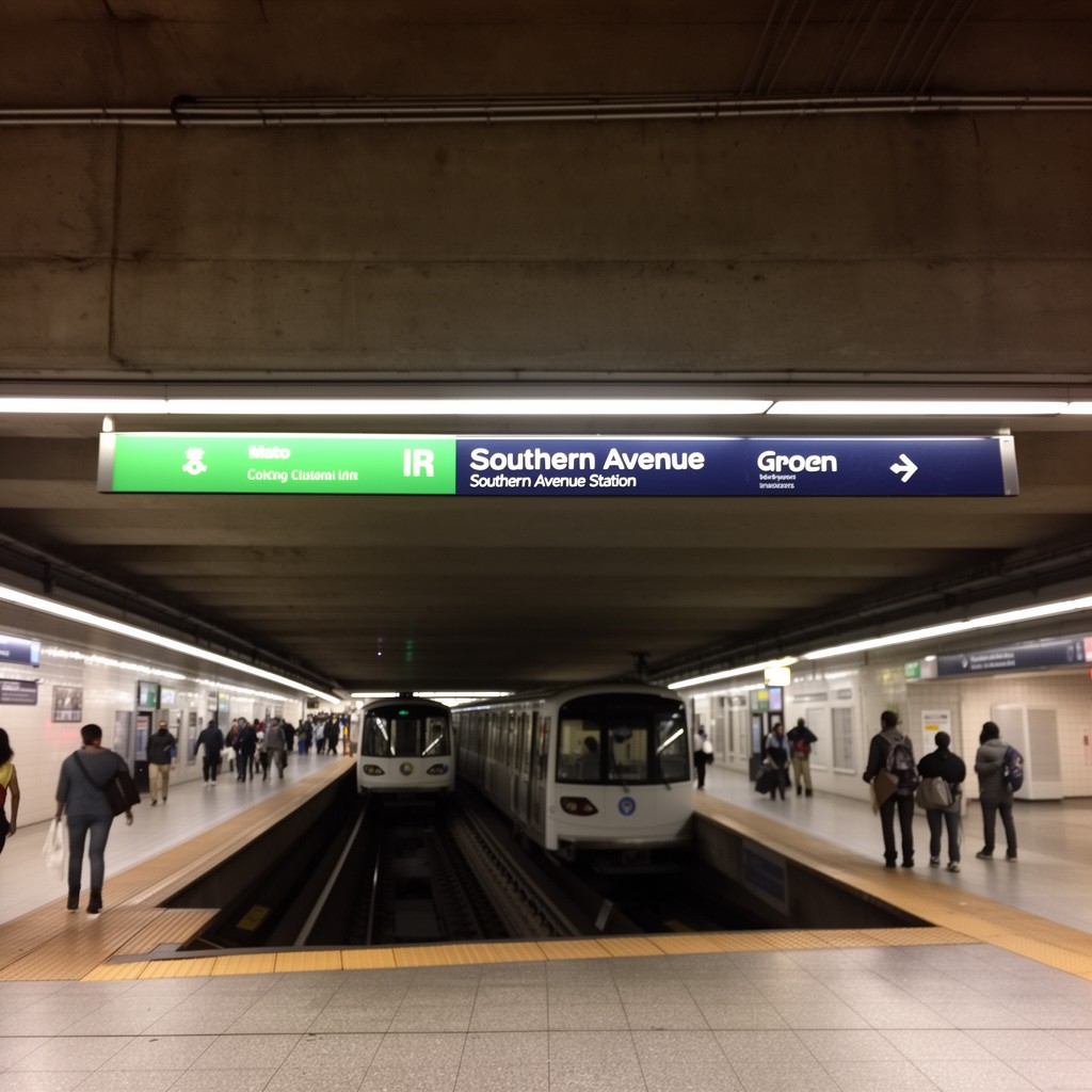 AI-generated illustration of Southern Avenue station