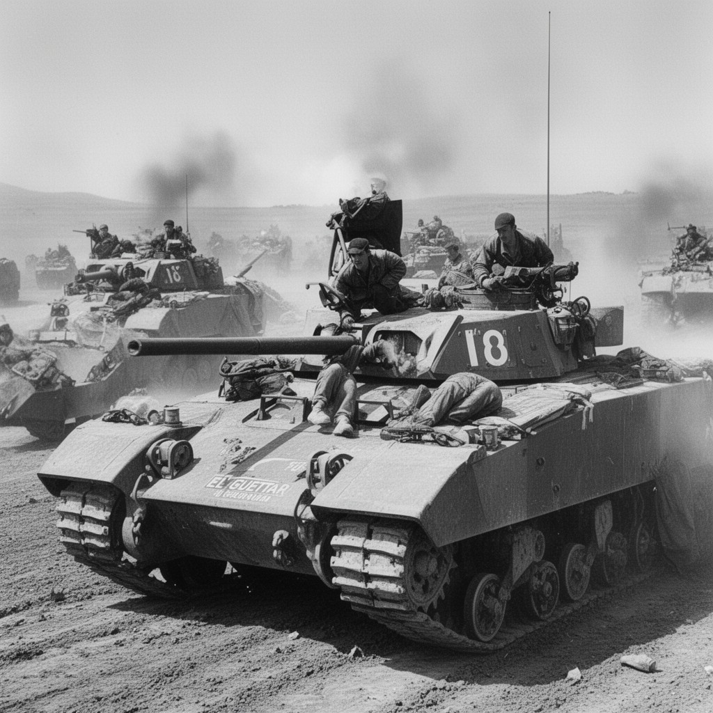 AI-generated illustration of Battle of El Guettar