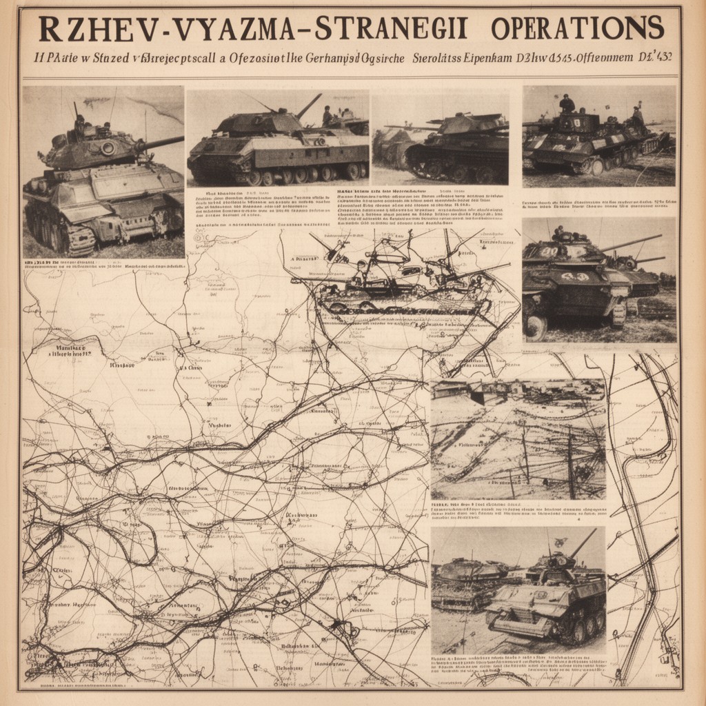 AI-generated illustration of Rzhev–Vyazma strategic operations