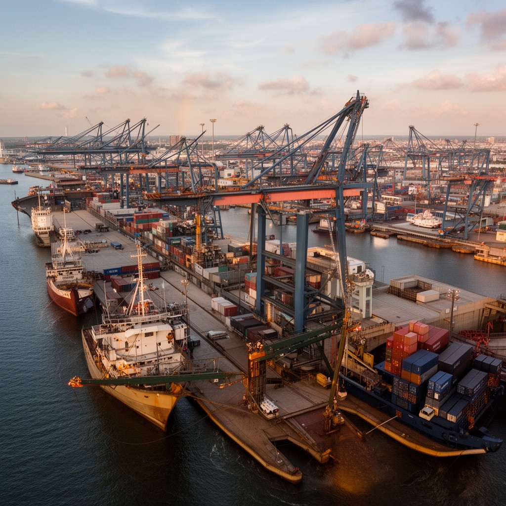 AI-generated illustration of Port of Mobile