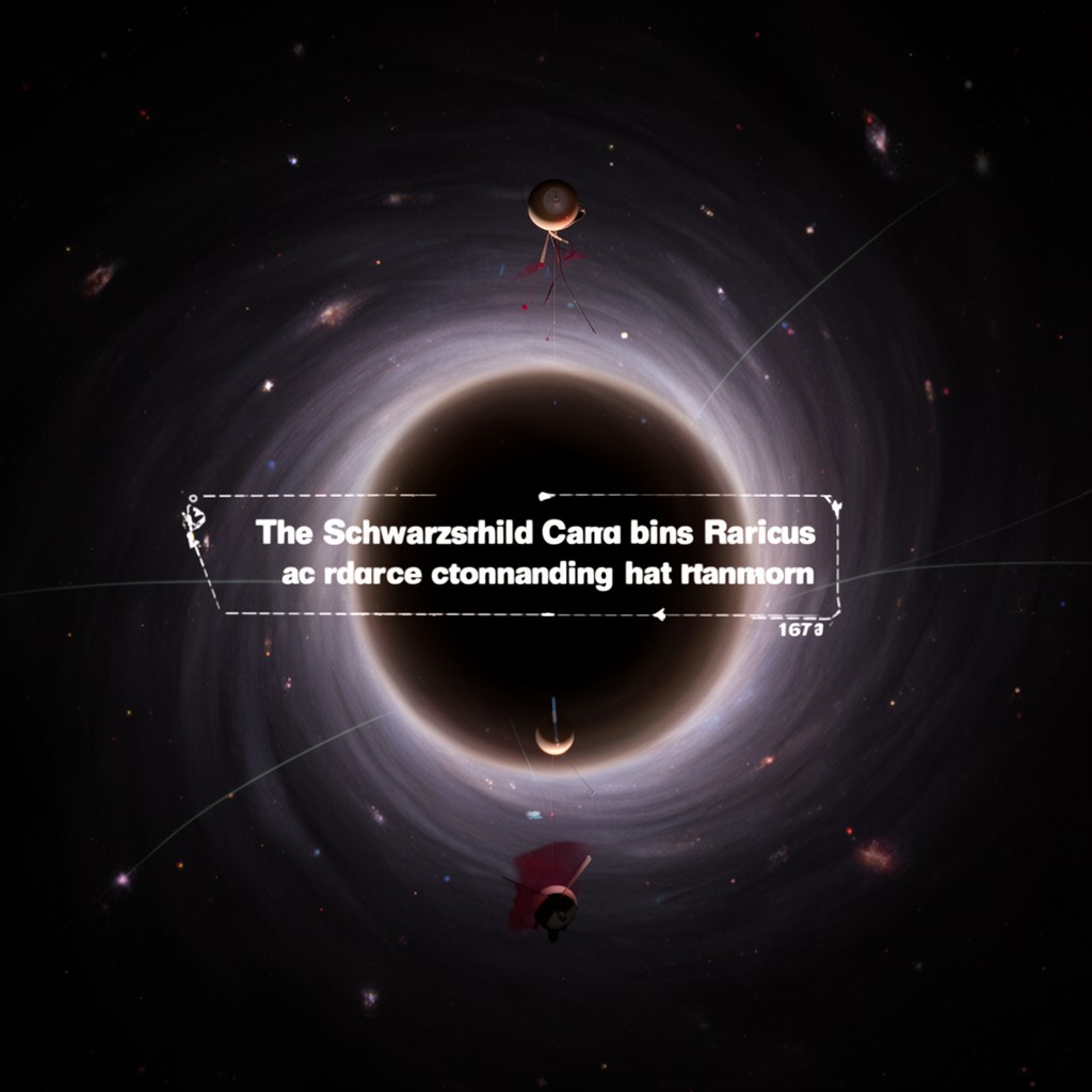 AI-generated illustration of Schwarzschild radius