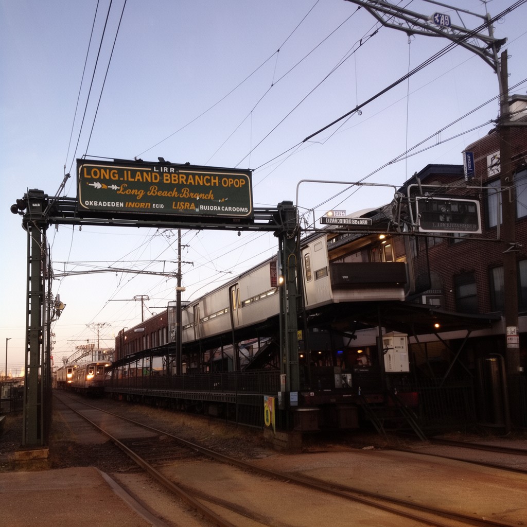 AI-generated illustration of LIRR Long Beach Branch