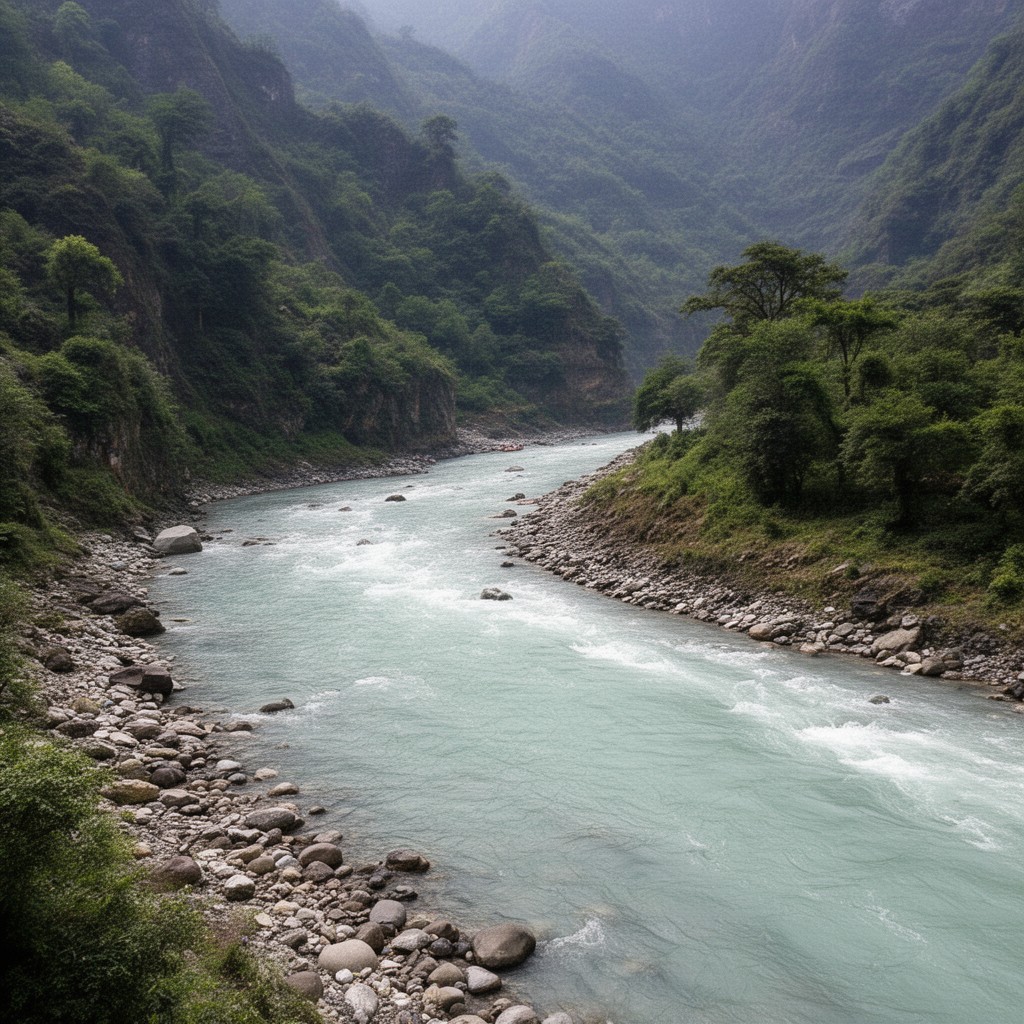 AI-generated illustration of Karnali River