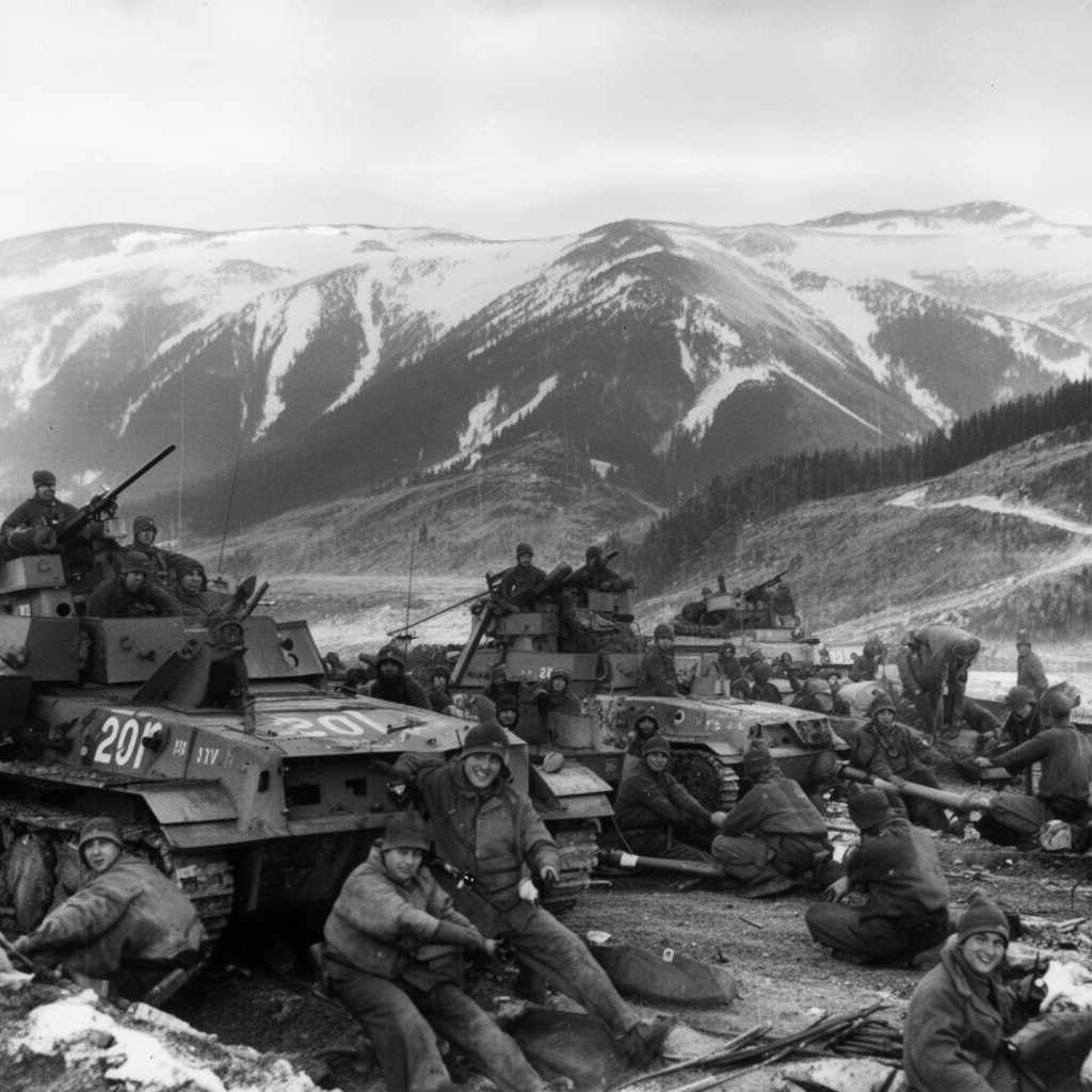 AI-generated illustration of German 20th Mountain Army