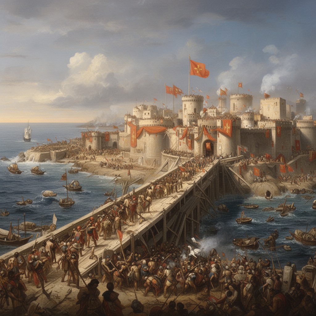 AI-generated illustration of Siege of Tyre