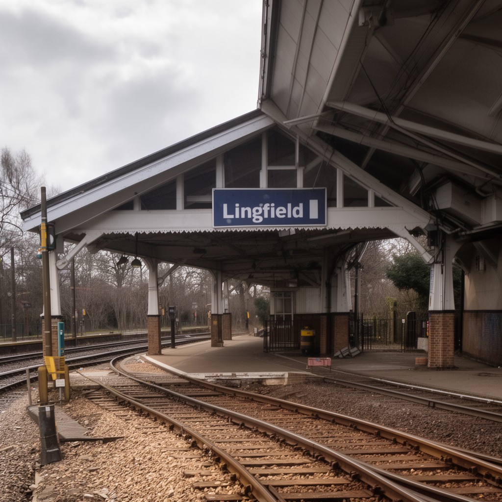 AI-generated illustration of Lingfield railway station