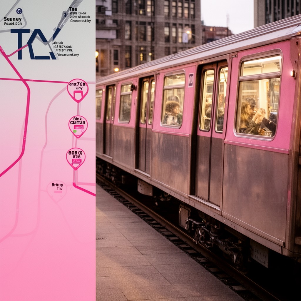 AI-generated illustration of CTA Pink Line