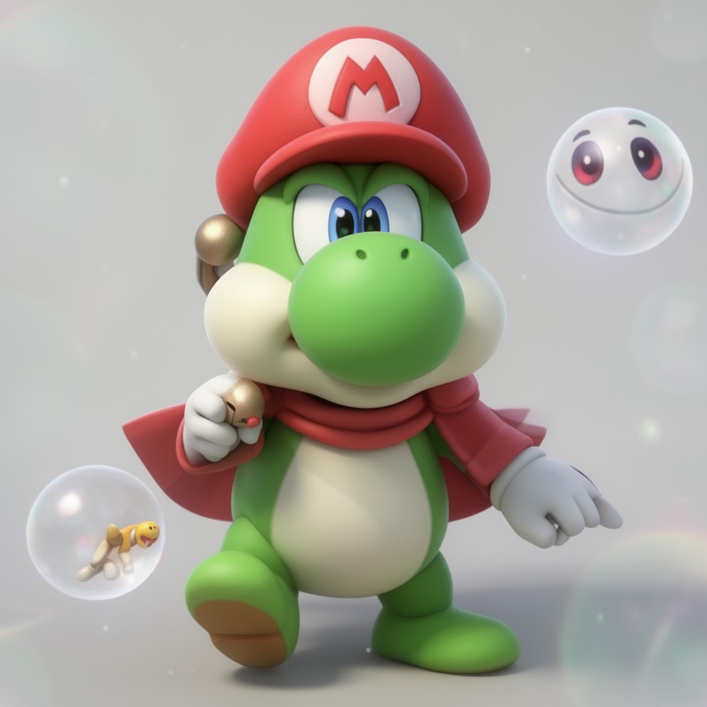 AI-generated illustration of Kamek