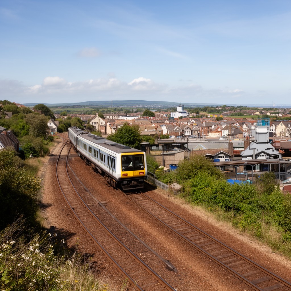 AI-generated illustration of Severn Beach Line