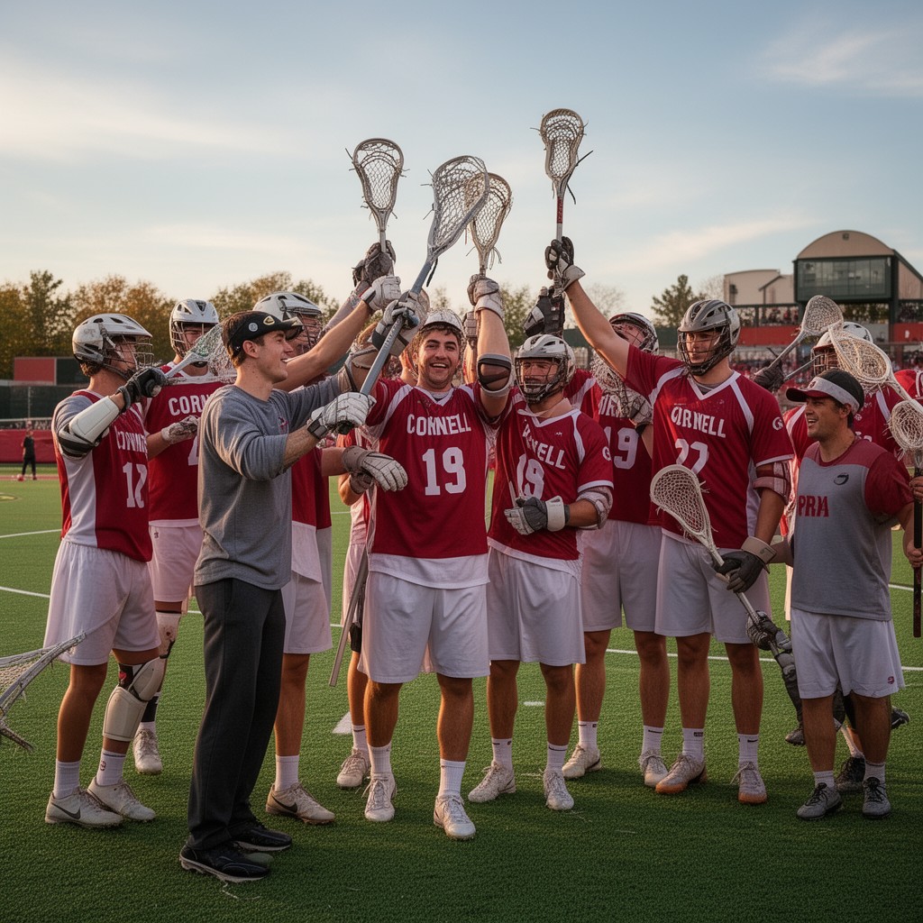 AI-generated illustration of Cornell Big Red men’s lacrosse