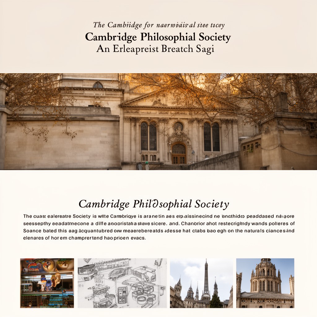 AI-generated illustration of Cambridge Philosophical Society