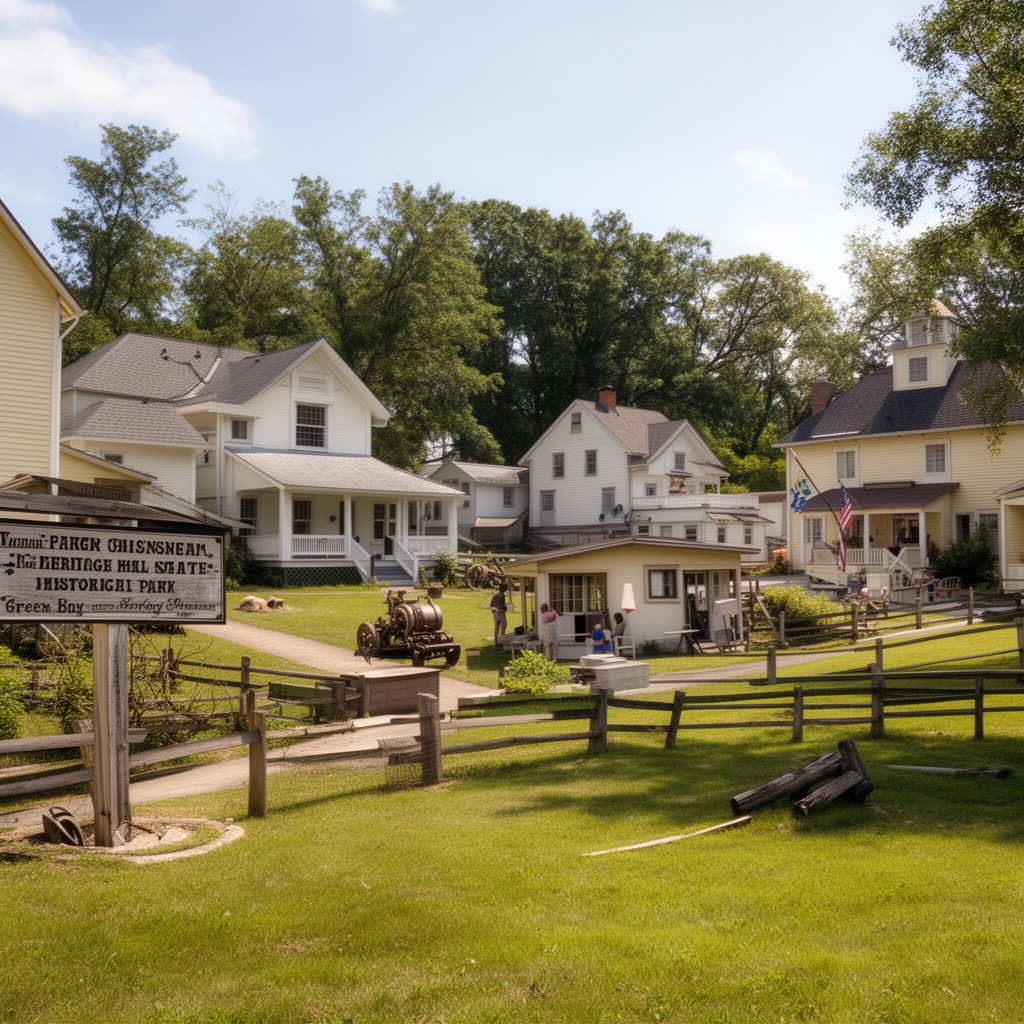 AI-generated illustration of Heritage Hill State Historical Park