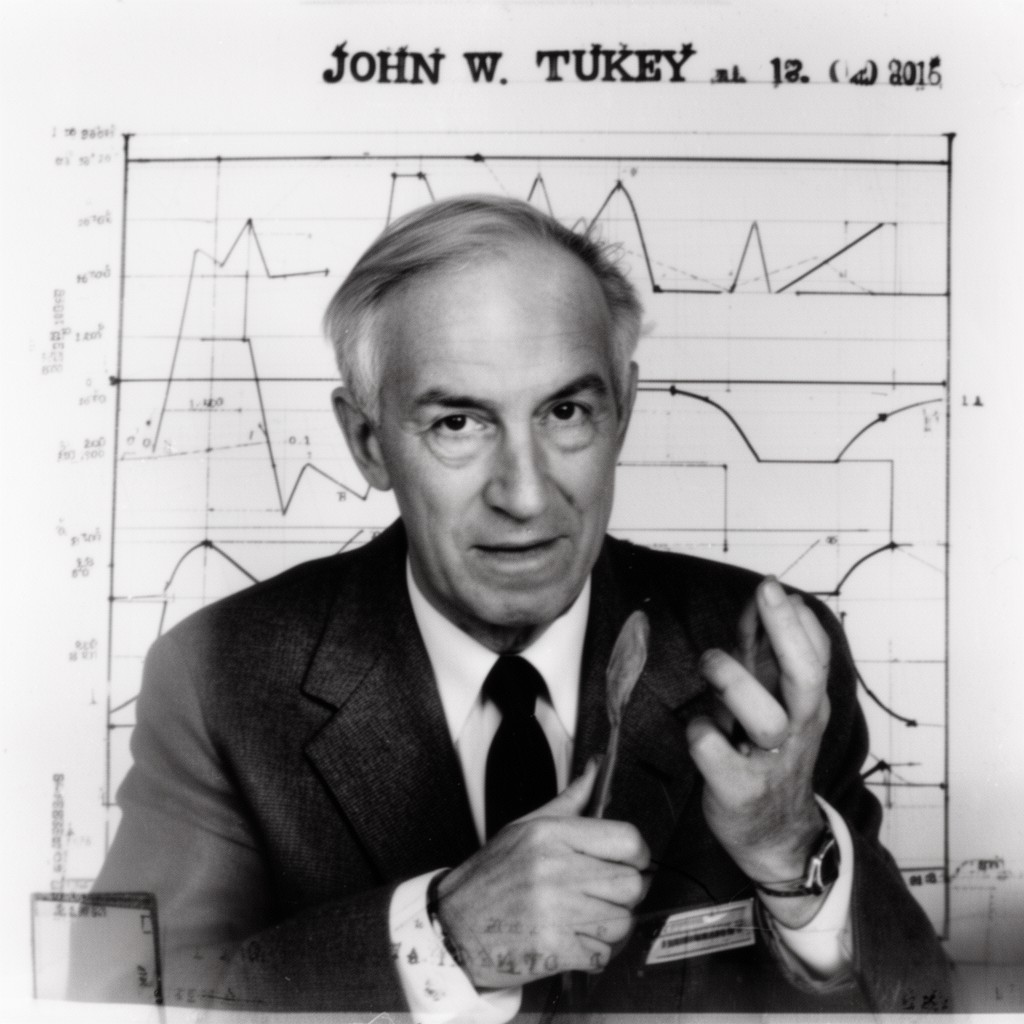 AI-generated illustration of John W. Tukey
