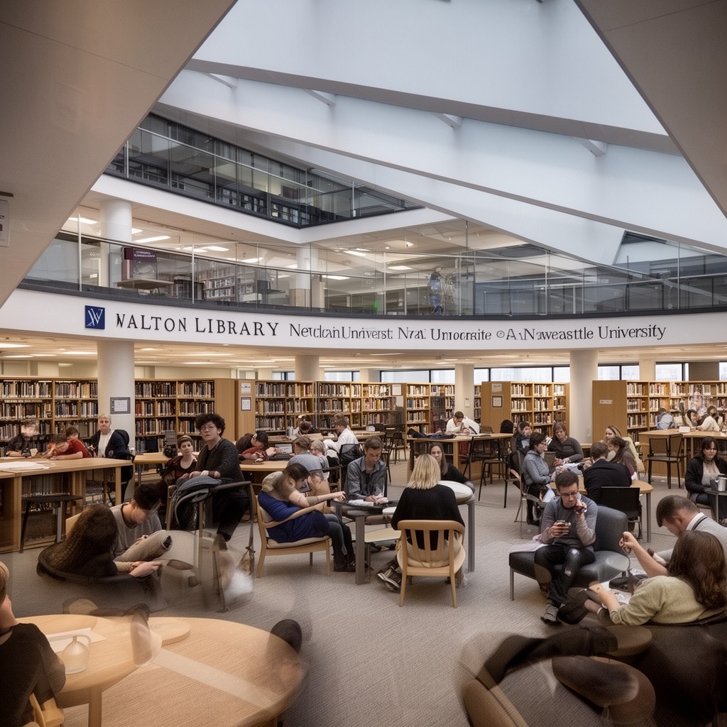 AI-generated illustration of Walton Library