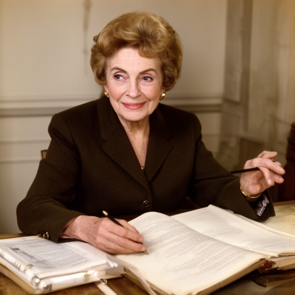 AI-generated illustration of Lady Bird Johnson