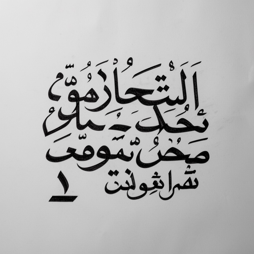 AI-generated illustration of Naskh script