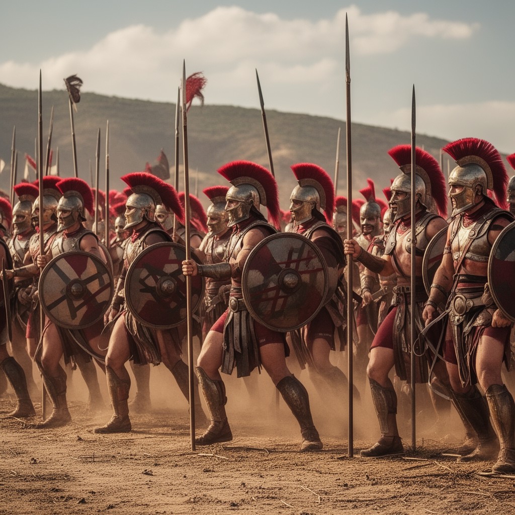 AI-generated illustration of Spartan army