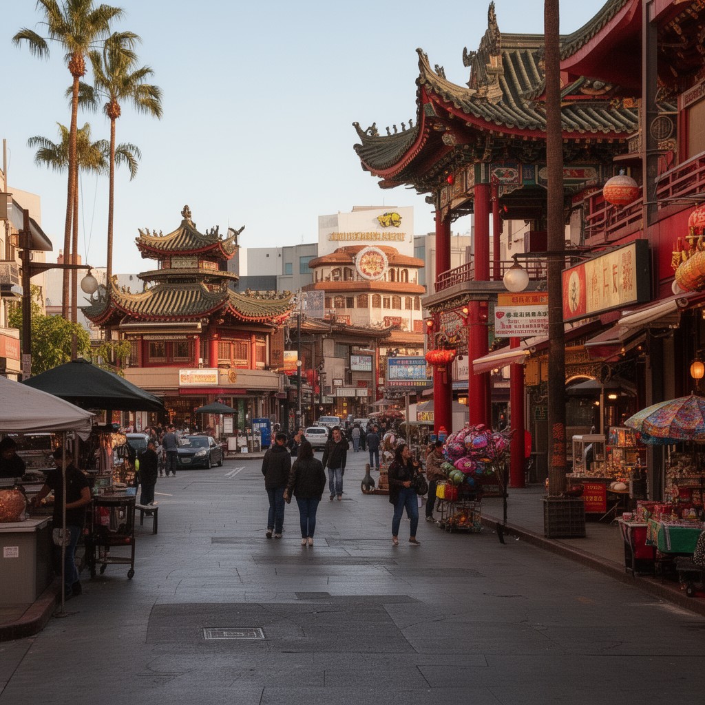 AI-generated illustration of Chinatown, Los Angeles