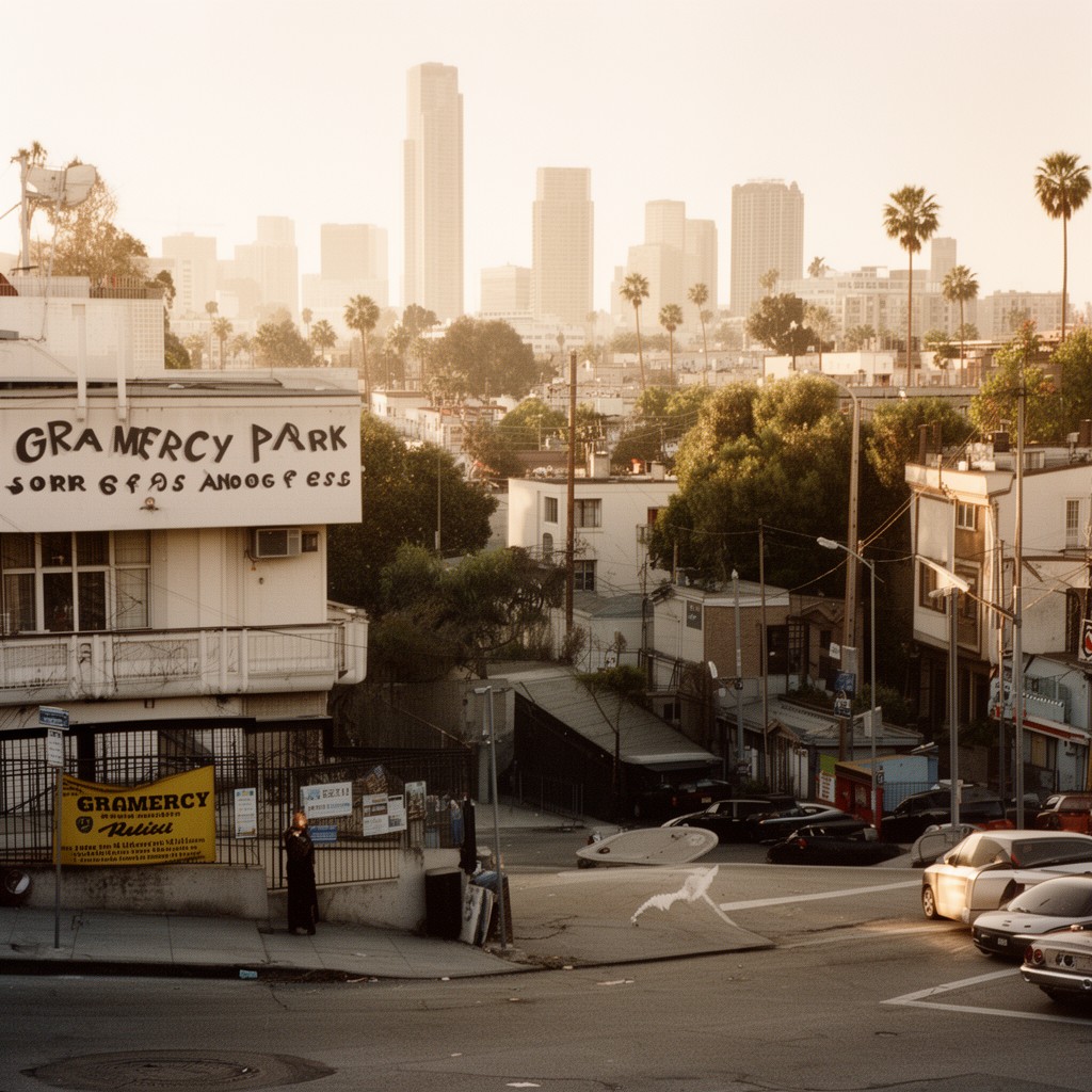 AI-generated illustration of Gramercy Park, Los Angeles